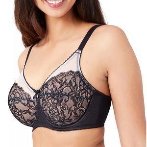 WACOAL, Retro Chic Full-Figure Underwire Bra 855186, 34G, black